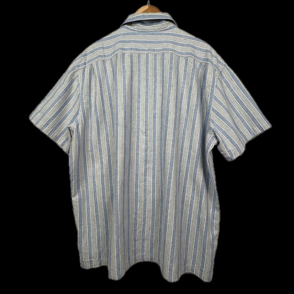 Gap Men Short Sleeve Button Down Shirt 100% Linen Sz XXL Beachy Coastal Breathe - Picture 5 of 10